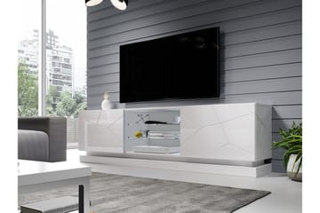Qiu TV-Benk 40x200 cm - Hvit/Høyglans - Møbler - Mediamøbel & tv møbel - TV-benk & mediabenk