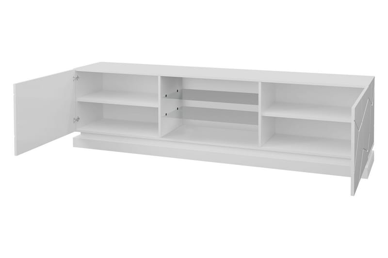 Qiu TV-Benk 40x200 cm - Hvit/Høyglans - Møbler - Mediamøbel & tv møbel - TV-benk & mediabenk
