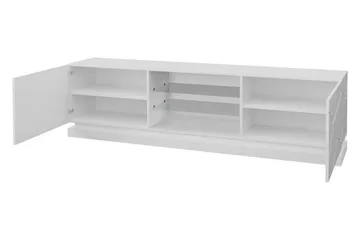 Qiu TV-Benk 40x200 cm - Hvit/Høyglans - Møbler - Mediamøbel & tv møbel - TV-benk & mediabenk