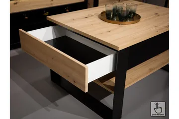 Quant 41x155 cm - Eik/Svart - Møbler - Mediamøbel & tv møbel - TV-benk & mediabenk