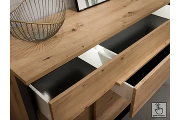Quant 41x155 cm - Eik/Svart - Møbler - Mediamøbel & tv møbel - TV-benk & mediabenk