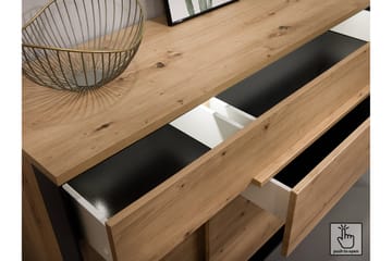 Quant Gulvstående TV-benk 155 cm med Oppbevaring i Lyst Tre - Beige - Møbler - Mediamøbel & tv møbel - TV-benk & mediabenk