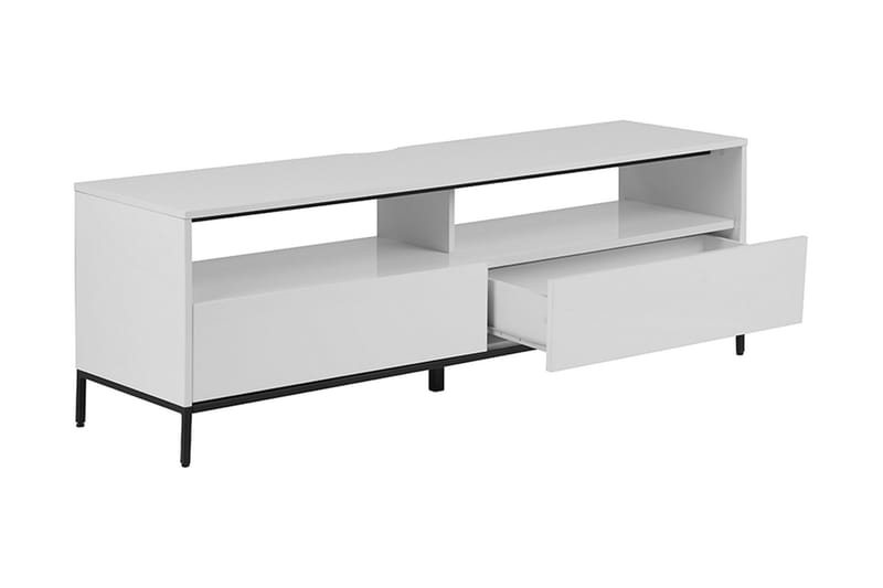 Revelle TV-Benk 150 cm med LED - Hvit - Møbler - Mediamøbel & tv møbel - TV-benk & mediabenk