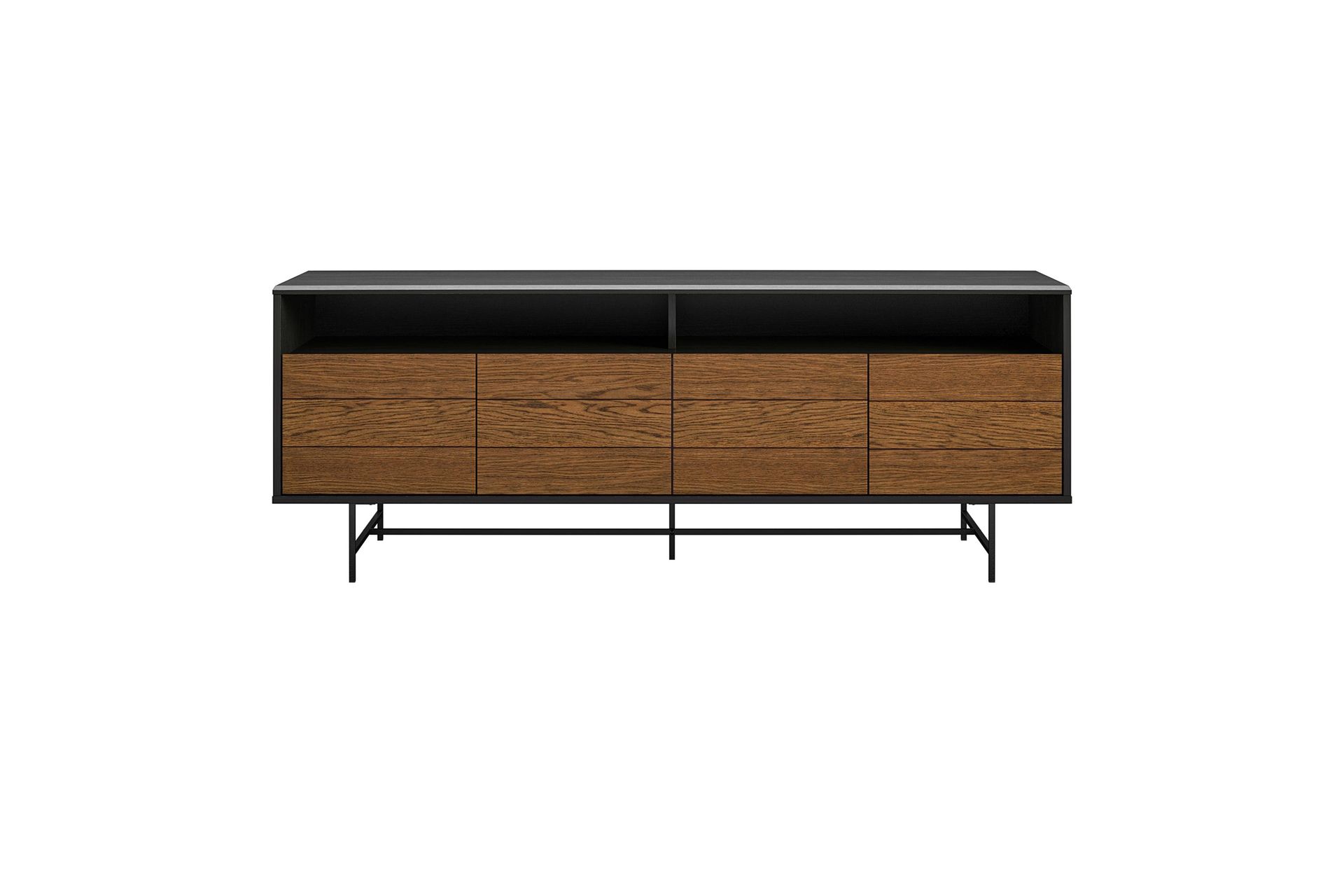 Reznor Tv-benk 157,5x49,5 cm Svart/Brun - Dorel Home - Møbler - Mediamøbel & tv møbel - TV-benk & mediabenk