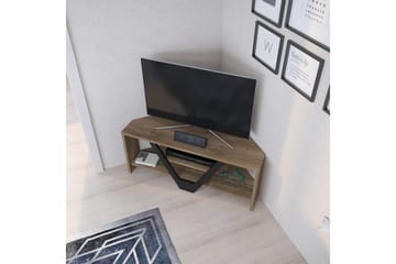 Rinorea Gulvstående TV-benk 90 cm med Oppbevaring i Mørkt Tre - Brun - Møbler - Mediamøbel & tv møbel - TV-benk & mediabenk