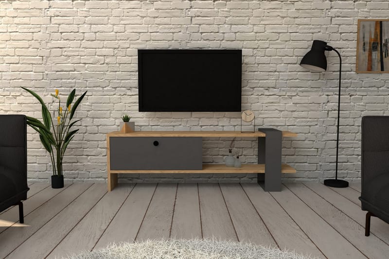 Rinorea Tv-benk 120x36,8 cm - Antrasitt - Møbler - Mediamøbel & tv møbel - TV-benk & mediabenk