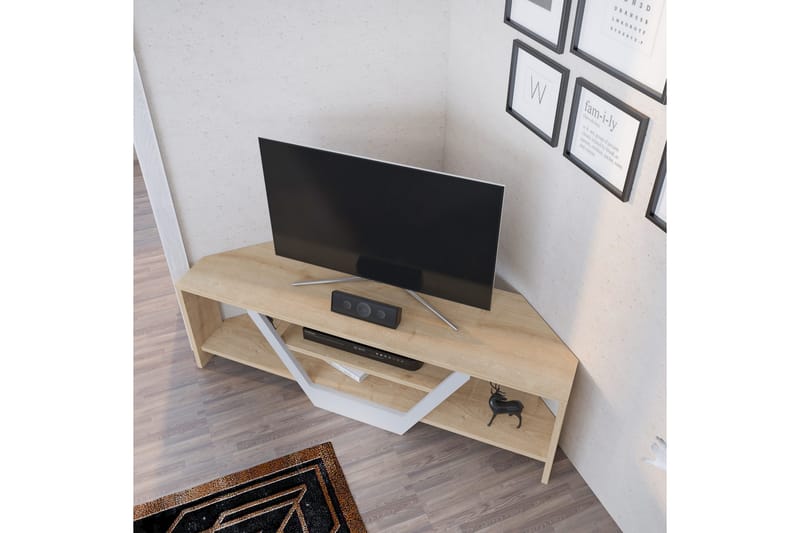 Rinorea Tv-benk 120x36,8 cm - Hvit - TV-benk & mediabenk