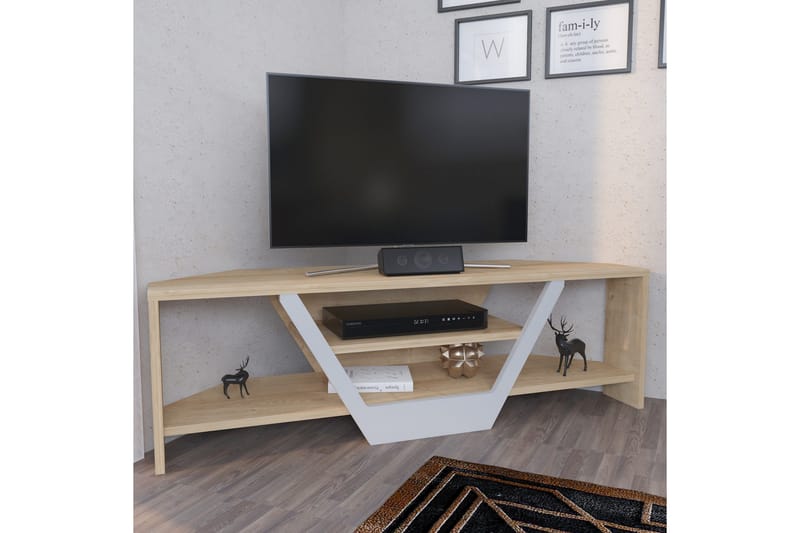 Rinorea Tv-benk 120x36,8 cm - Hvit - TV-benk & mediabenk