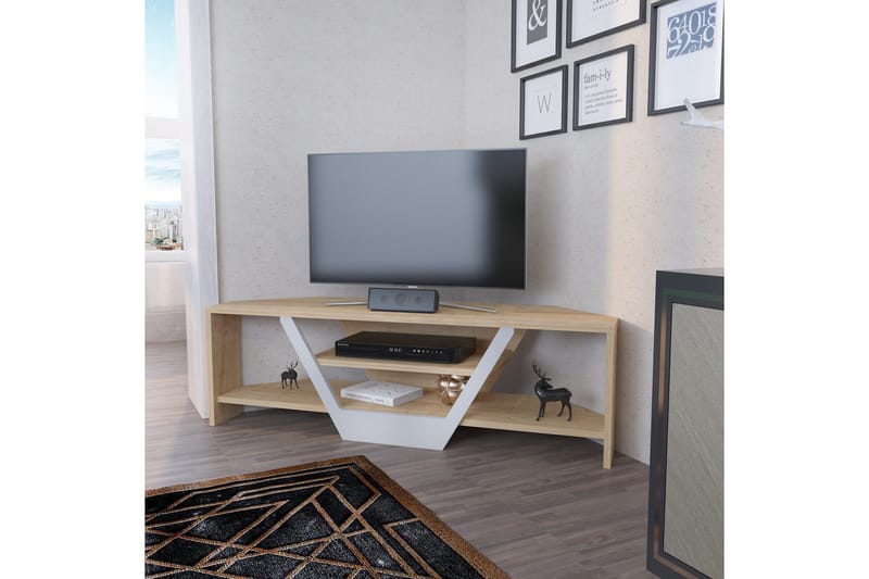 Rinorea Tv-benk 120x36,8 cm - Hvit - Møbler - Mediamøbel & tv møbel - TV-benk & mediabenk