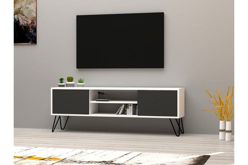 Rinorea Tv-benk 140x50 cm - Hvit - Møbler - Mediamøbel & tv møbel - TV-benk & mediabenk