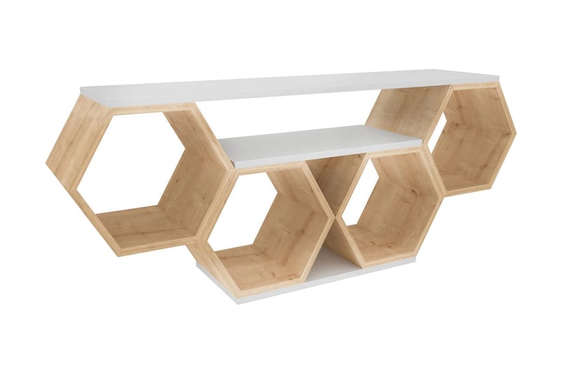 Rinorea Tv-benk 140x55,5 cm, Hvit