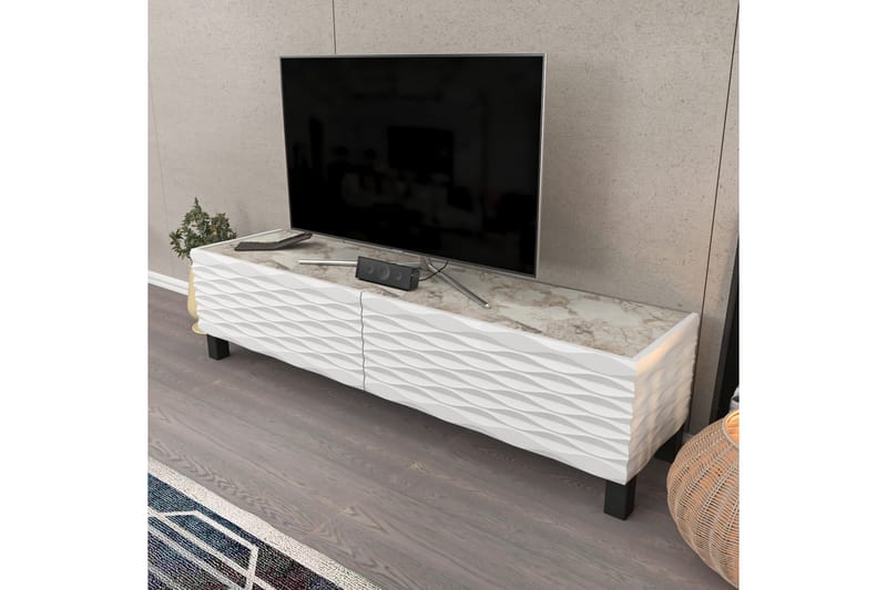 Rinorea Tv-benk 149,2x38 cm - Hvit - TV-benk & mediabenk