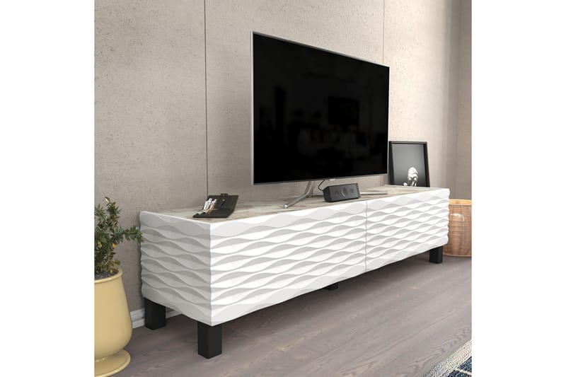 Rinorea Tv-benk 149,2x38 cm - Hvit - TV-benk & mediabenk