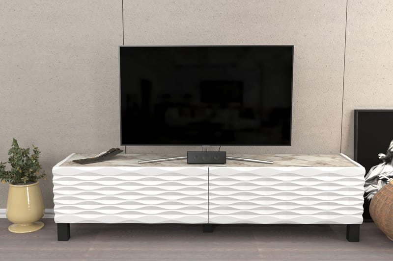 Rinorea Tv-benk 149,2x38 cm - Hvit - TV-benk & mediabenk