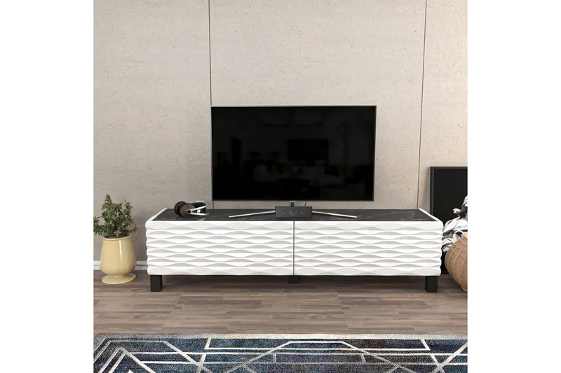 Rinorea Tv-benk 149,2x38 cm - Hvit - Møbler - Mediamøbel & tv møbel - TV-benk & mediabenk