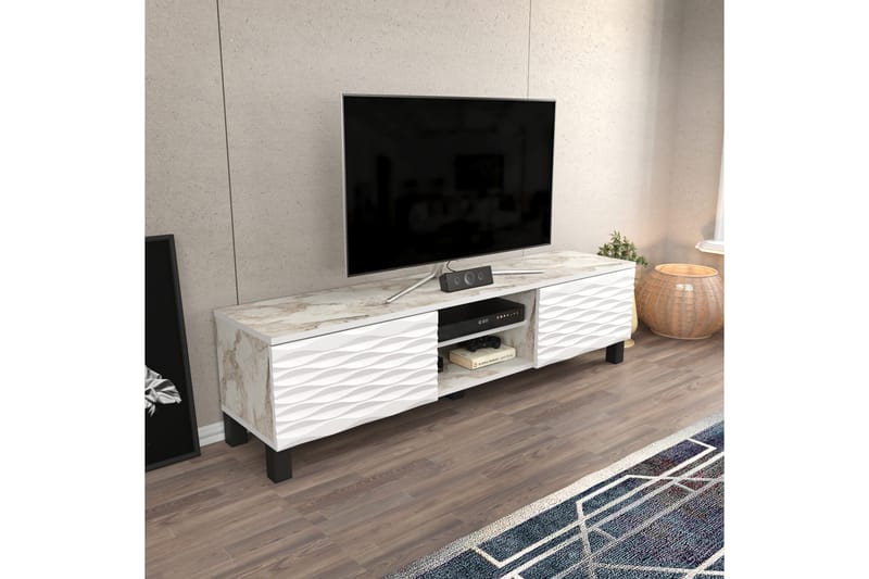 Rinorea Tv-benk 150x40,3 cm - Hvit - TV-benk & mediabenk