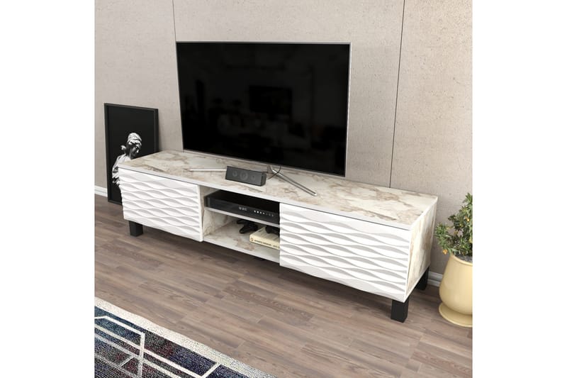 Rinorea Tv-benk 150x40,3 cm - Hvit - TV-benk & mediabenk