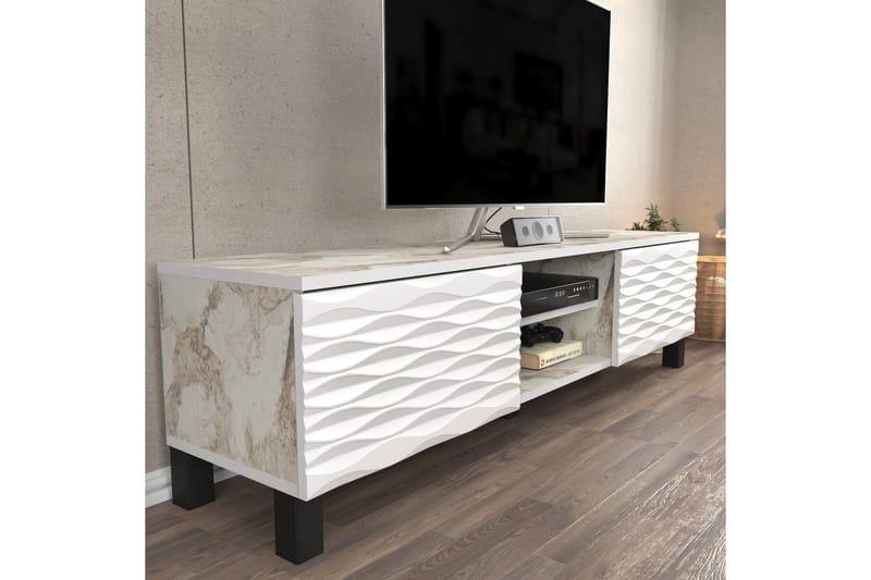 Rinorea Tv-benk 150x40,3 cm - Hvit - TV-benk & mediabenk