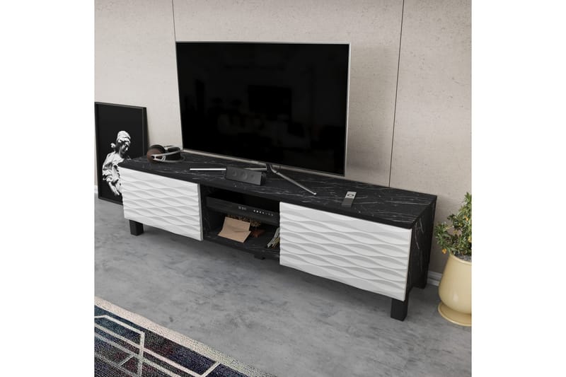 Rinorea Tv-benk 150x40,3 cm - Svart - Møbler - Mediamøbel & tv møbel - TV-benk & mediabenk