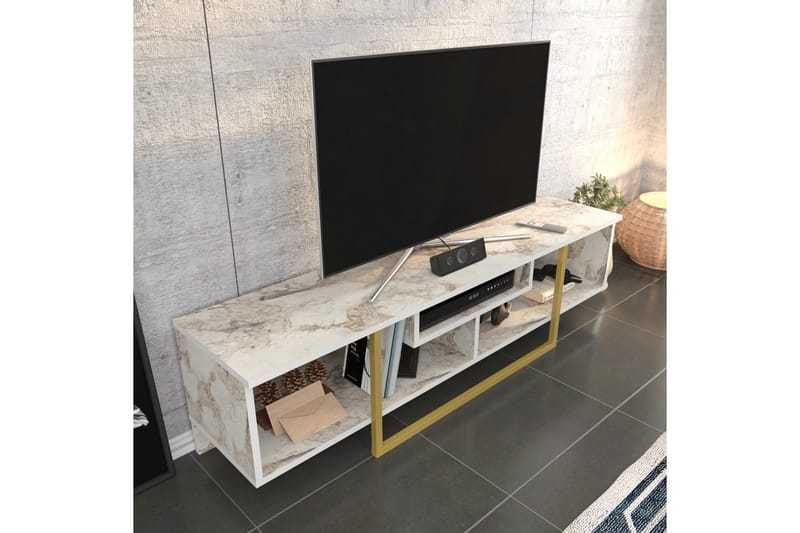 Rinorea Tv-benk 150x40 cm - Guld - Møbler - Mediamøbel & tv møbel - TV-benk & mediabenk