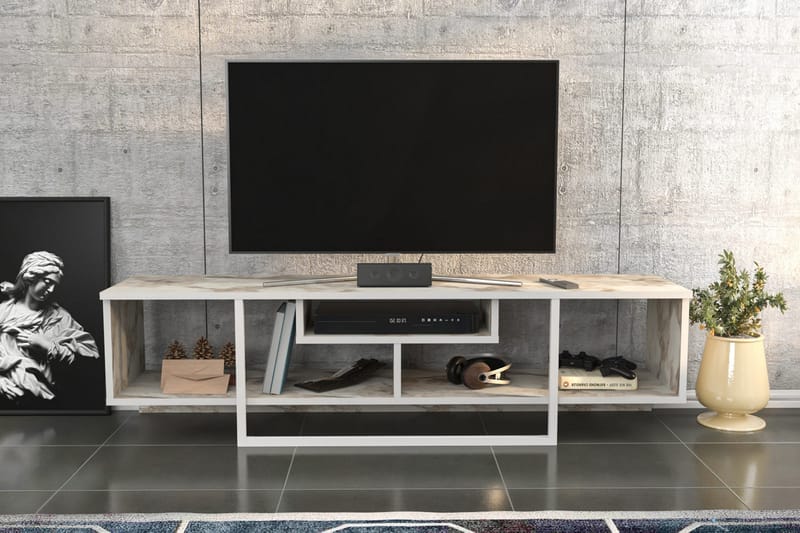Rinorea Tv-benk 150x40 cm - Hvit - Møbler - Mediamøbel & tv møbel - TV-benk & mediabenk