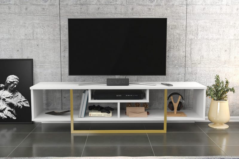 Rinorea Tv-benk 150x40 cm - Hvit - Møbler - Mediamøbel & tv møbel - TV-benk & mediabenk