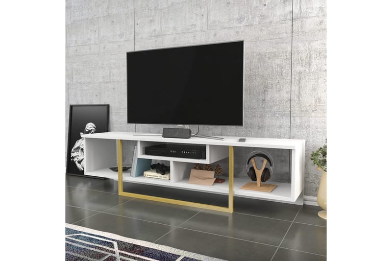 Rinorea Tv-benk 150x40 cm - Hvit - Møbler - Mediamøbel & tv møbel - TV-benk & mediabenk