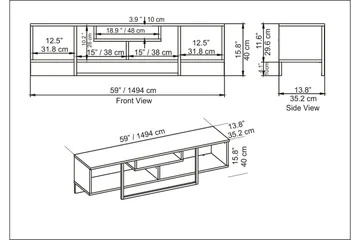 Rinorea Tv-benk 150x40 cm - Svart - Møbler - Mediamøbel & tv møbel - TV-benk & mediabenk