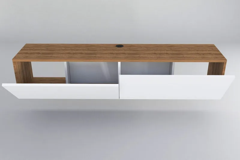 Rinorea Tv-benk 159,7x34,1 cm - Hvit - Møbler - Mediamøbel & tv møbel - TV-benk & mediabenk