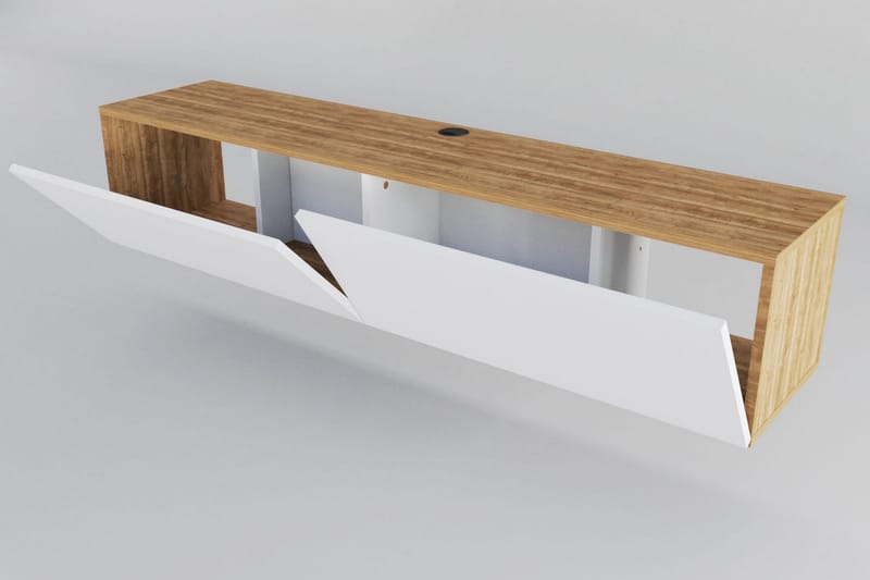 Rinorea Tv-benk 159,7x34,1 cm - Hvit - Møbler - Mediamøbel & tv møbel - TV-benk & mediabenk