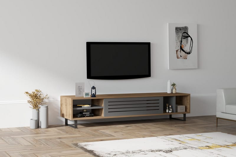 Rinorea Tv-benk 160x35 cm - Brun - TV-benk & mediabenk
