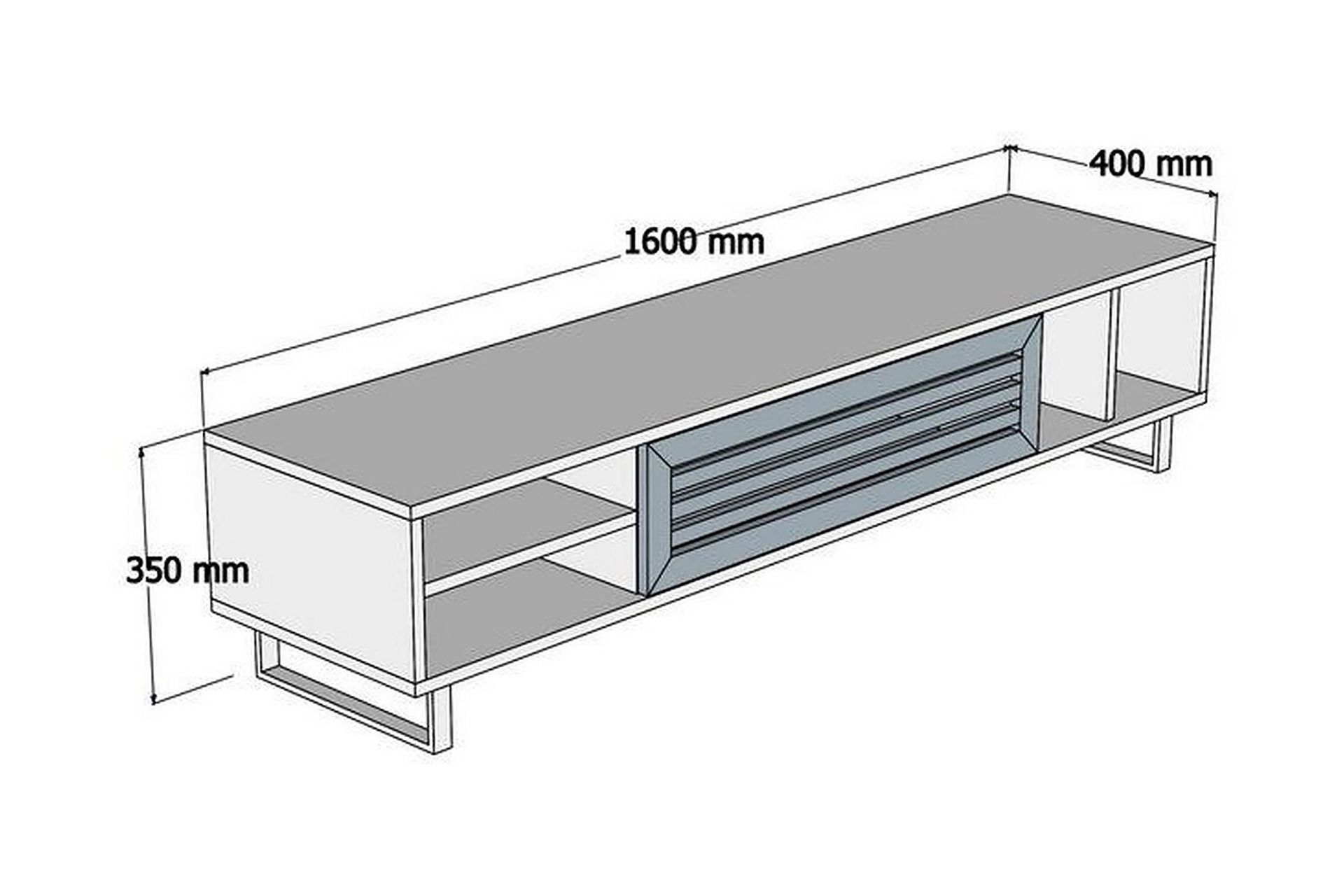 Rinorea Tv-benk 160x35 cm - Brun - Møbler - Mediamøbel & tv møbel - TV-benk & mediabenk