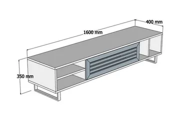 Rinorea Tv-benk 160x35 cm - Brun - Møbler - Mediamøbel & tv møbel - TV-benk & mediabenk