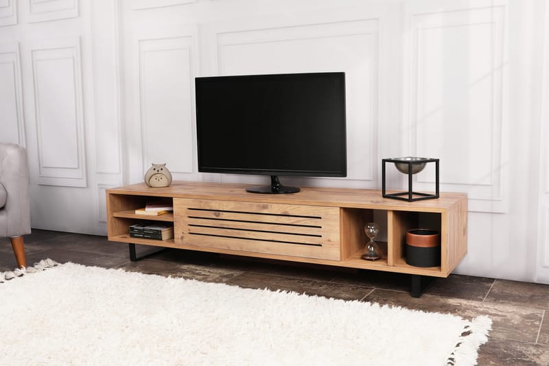 Rinorea Tv-benk 160x35 cm - Grønn - TV-benk & mediabenk