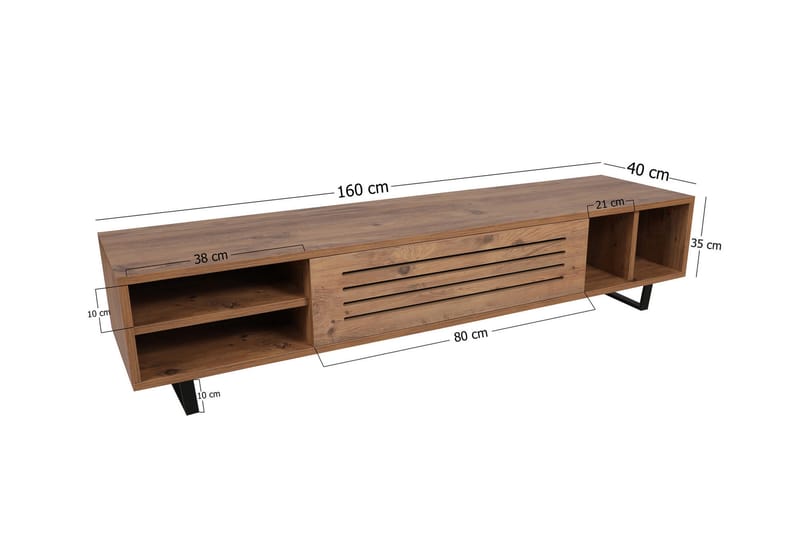 Rinorea Tv-benk 160x35 cm - Grønn - TV-benk & mediabenk