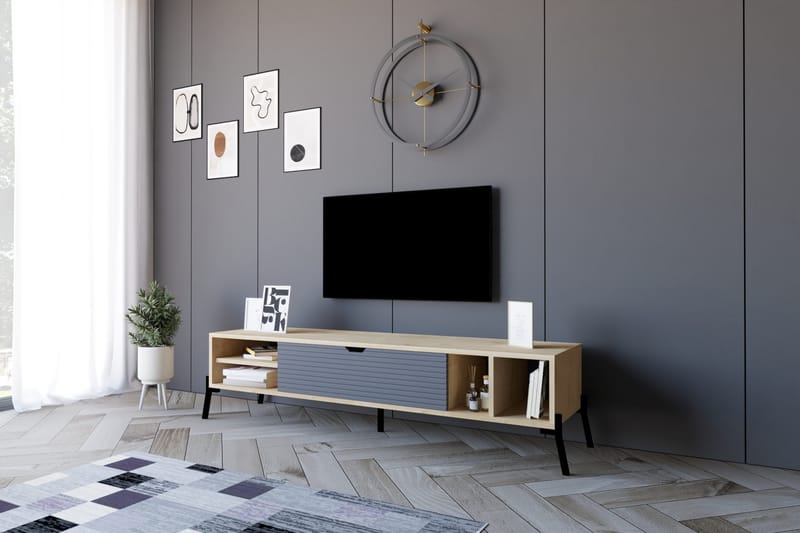 Rinorea Tv-benk 160x36 cm - Blå - Møbler - Mediamøbel & tv møbel - TV-benk & mediabenk