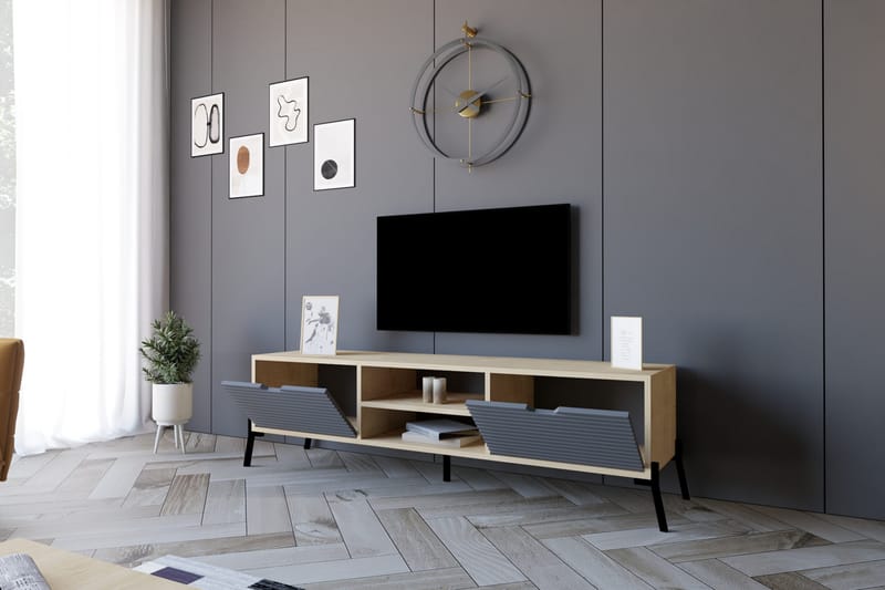 Rinorea Tv-benk 160x41 cm - Blå - Møbler - Mediamøbel & tv møbel - TV-benk & mediabenk