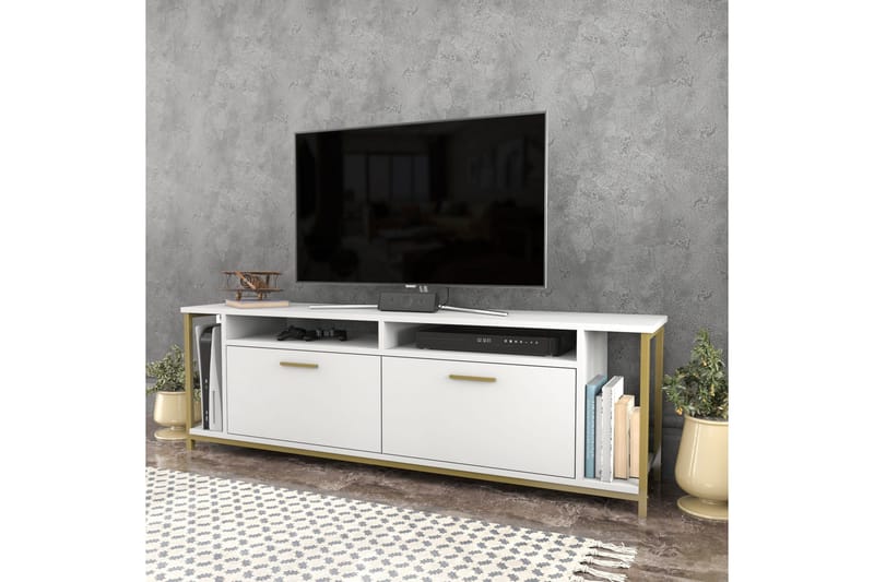 Rinorea Tv-benk 160x50,8 cm - Hvit - Møbler - Mediamøbel & tv møbel - TV-benk & mediabenk