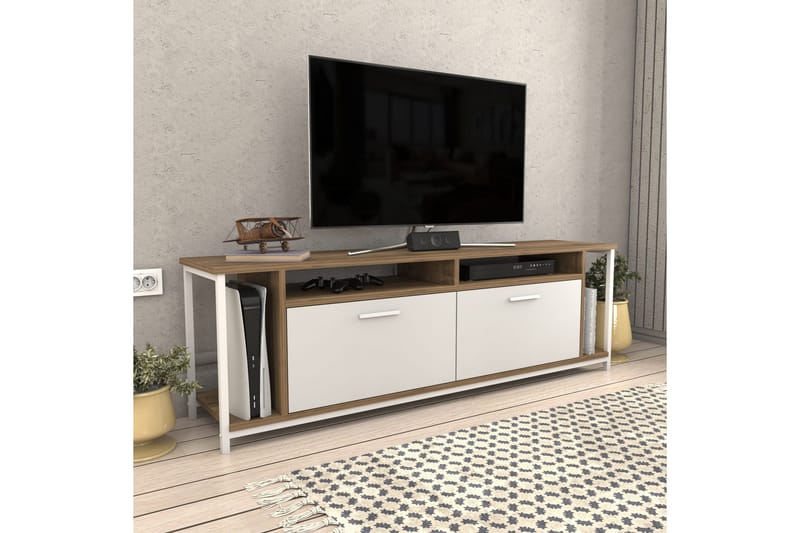 Rinorea Tv-benk 160x50,8 cm - Hvit - Møbler - Mediamøbel & tv møbel - TV-benk & mediabenk