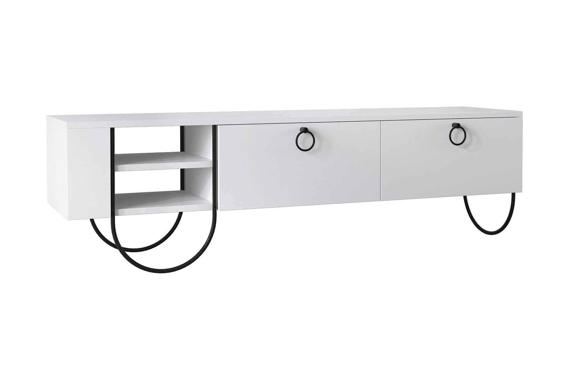 Riskalen TV-benk 150 cm - Hvit
