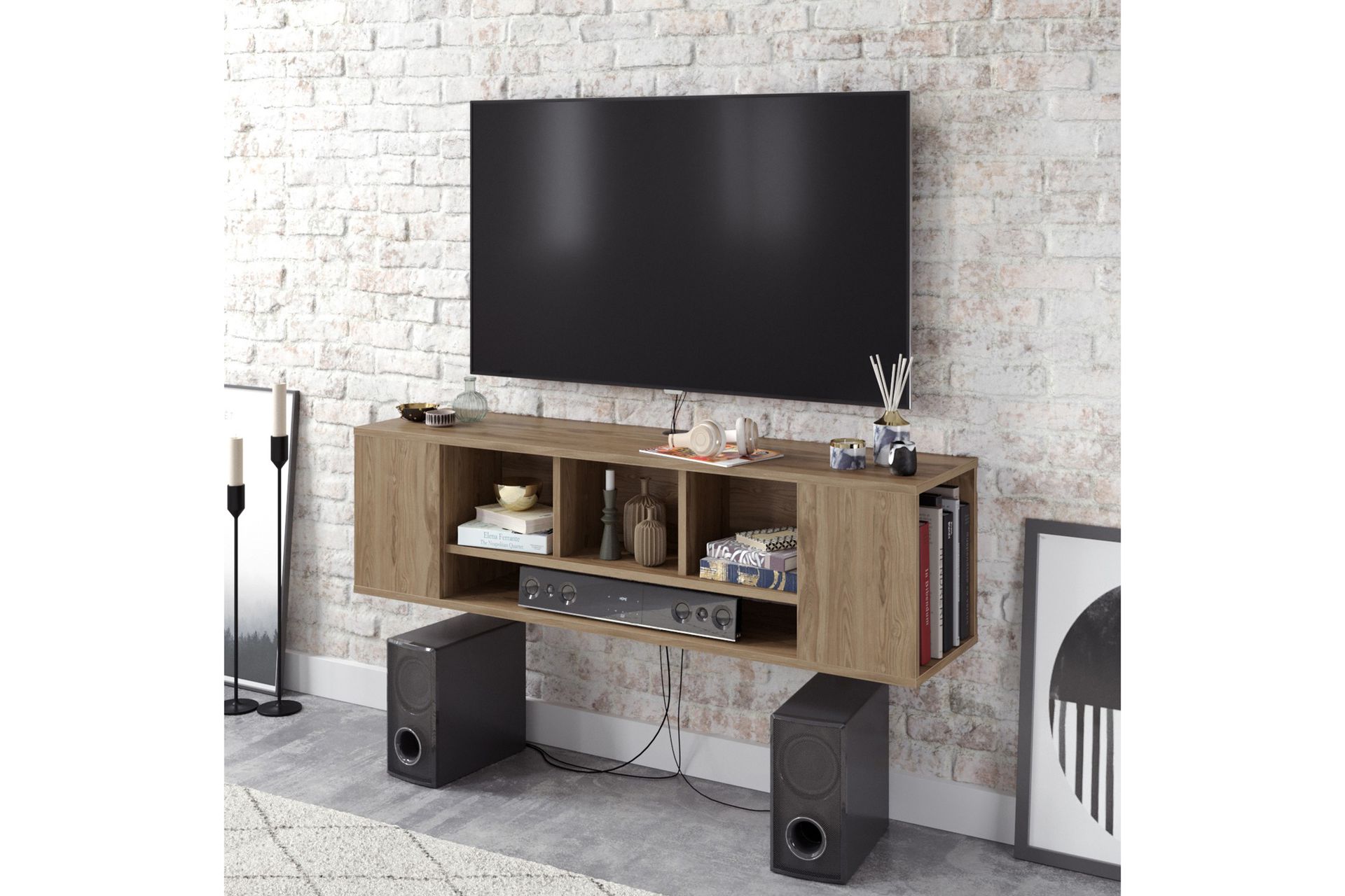 Risnabben TV-benk 135 cm - Brun - Møbler - Mediamøbel & tv møbel - TV-benk & mediabenk