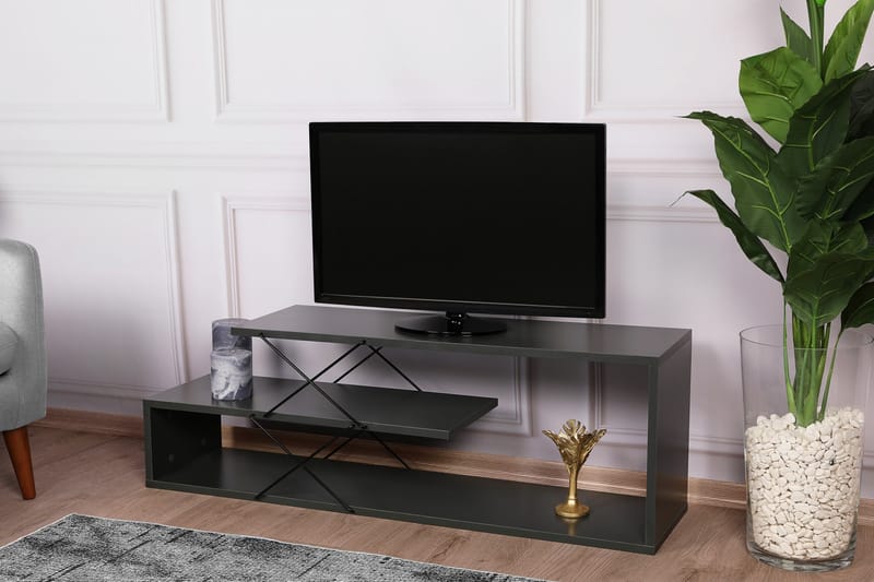 Riyana Tv-benk 120 cm - Antrasitt - Møbler - Mediamøbel & tv møbel - TV-benk & mediabenk