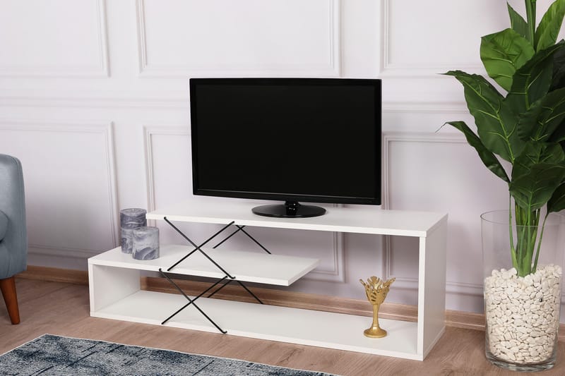 Riyana Tv-benk 120 cm - Hvit - Møbler - Mediamøbel & tv møbel - TV-benk & mediabenk