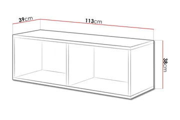 Roco TV-bänk 112,5x39x37,5 cm Black - Møbler - Mediamøbel & tv møbel - TV-benk & mediabenk