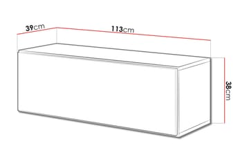 Roco TV-benk 112,5x39x37,5 cm - Svart - Møbler - Mediamøbel & tv møbel - TV-benk & mediabenk