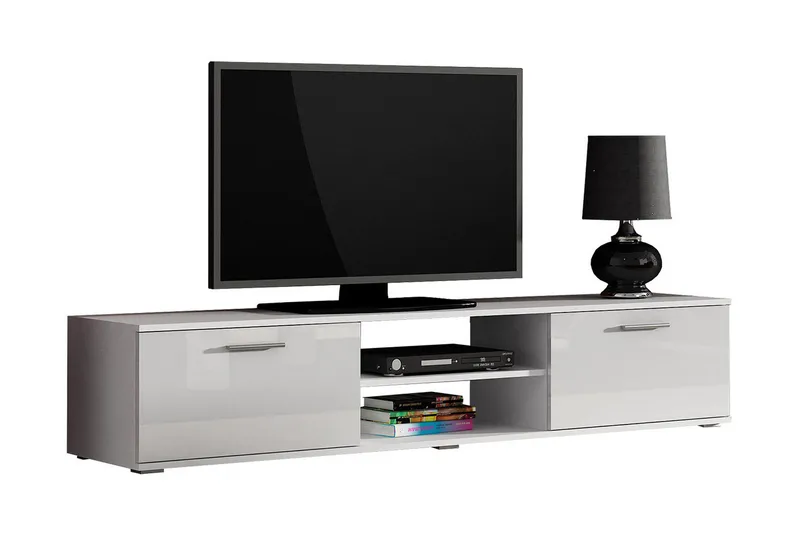 Ruskelsby TV-bänk 180 cm White||Grey - Møbler - Mediamøbel & tv møbel - TV-benk & mediabenk