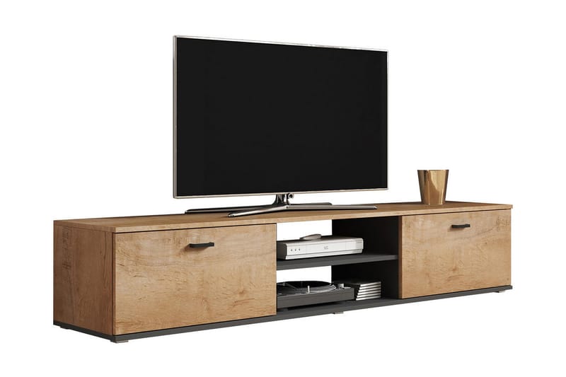 Ruskelsby TV-benk 180 cm - Eik/Svart - M�øbler - Mediamøbel & tv møbel - TV-benk & mediabenk