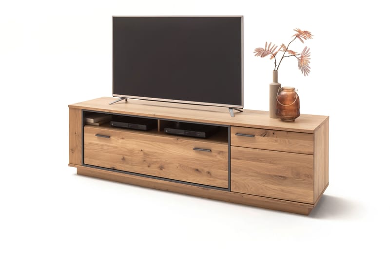Rusley TV-benk 210 cm - Eik/ Antrasitt - Møbler - Mediamøbel & tv møbel - TV-benk & mediabenk