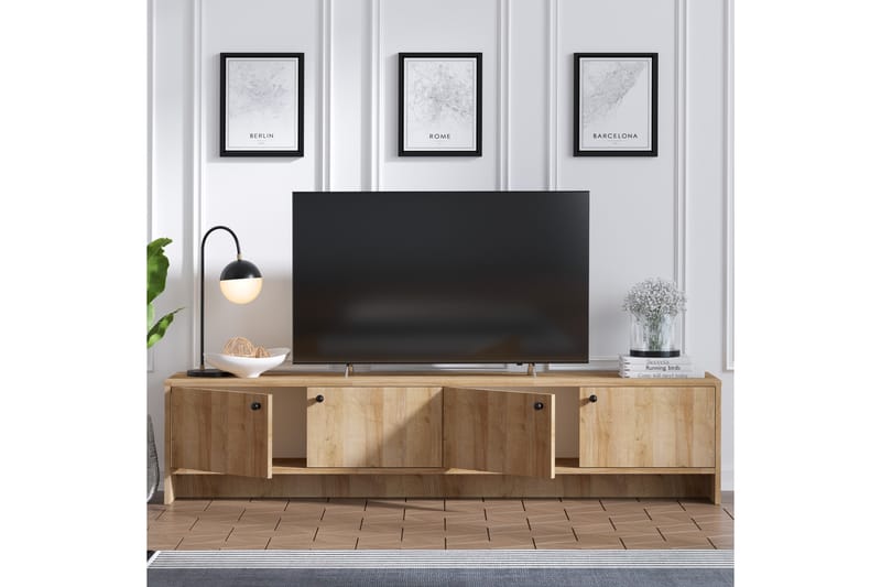Saddaro TV-benk 180 cm - Natur - TV-benk & mediabenk