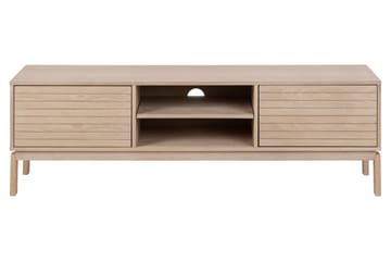 Sakie Gulvstående TV-benk 160 cm med Oppbevaring i Lyst Tre - Lys Beige - Møbler - Mediamøbel & tv møbel - TV-benk & mediabenk